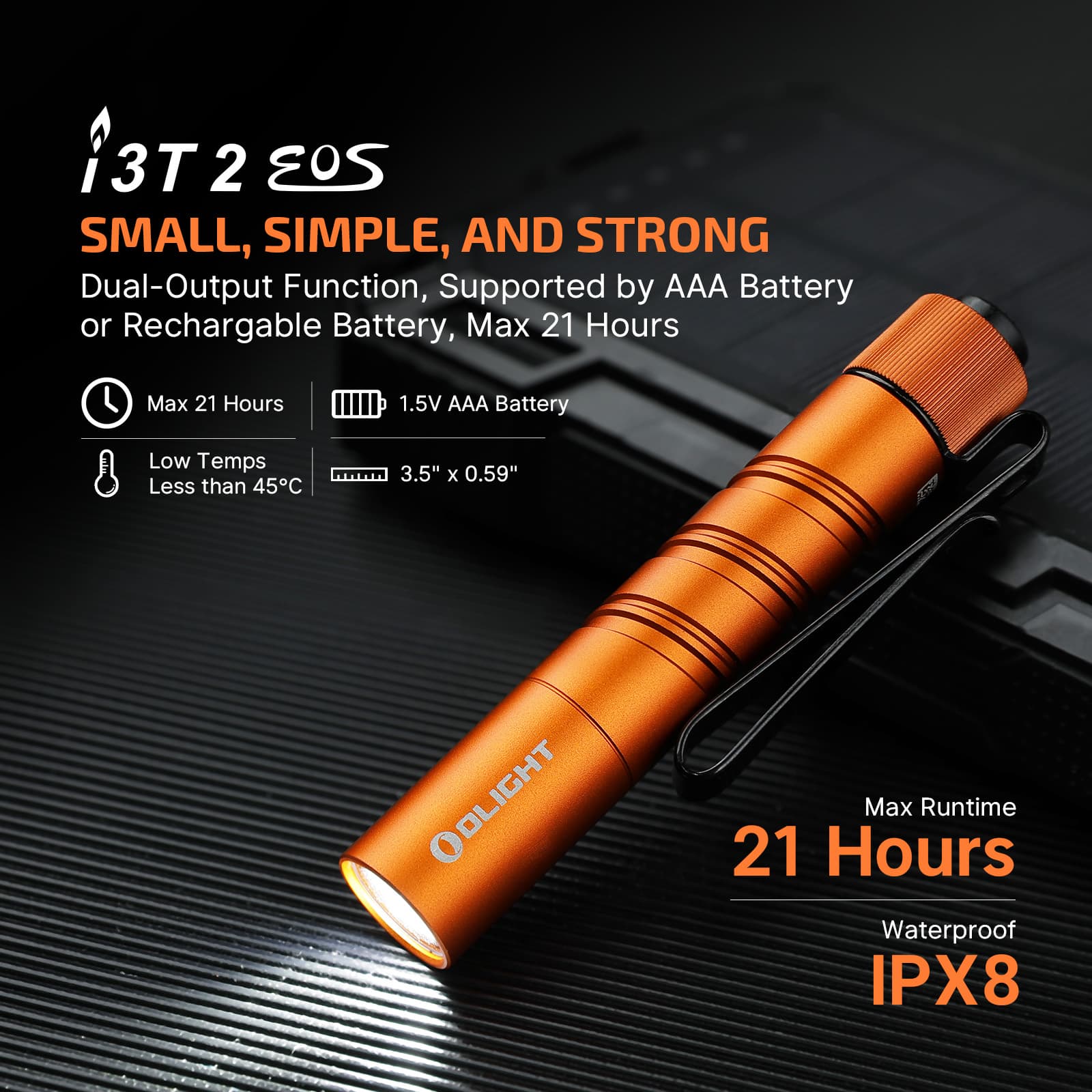 i3T 2 EOS Small EDC Flashlight