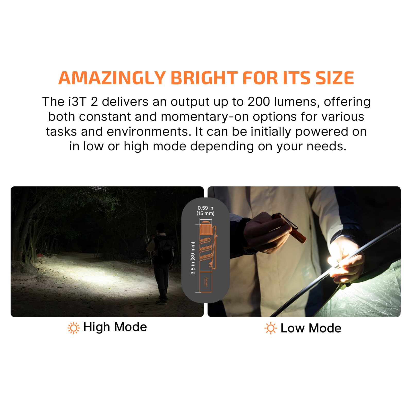 i3T 2 EOS Small EDC Flashlight